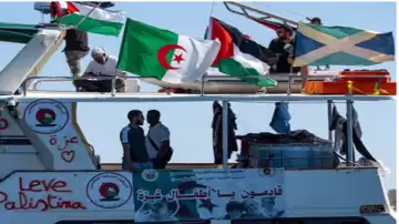  اسطول الصمود العالمي يقترب من نقطة الاعتراض الصهيونية